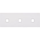 MODELEC - Façade Désir Blanc Mat Triple Horizontale 1 Media 1 Media 1 Media