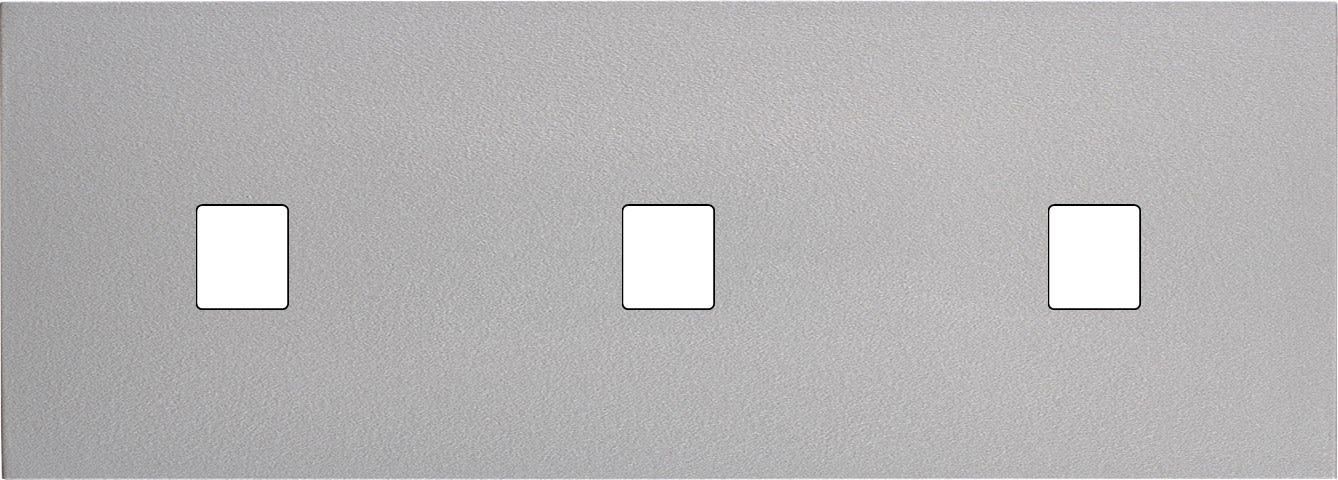 MODELEC - Façade Désir Alu Mat Triple Horizontale 1 Media 1 Media 1 Media