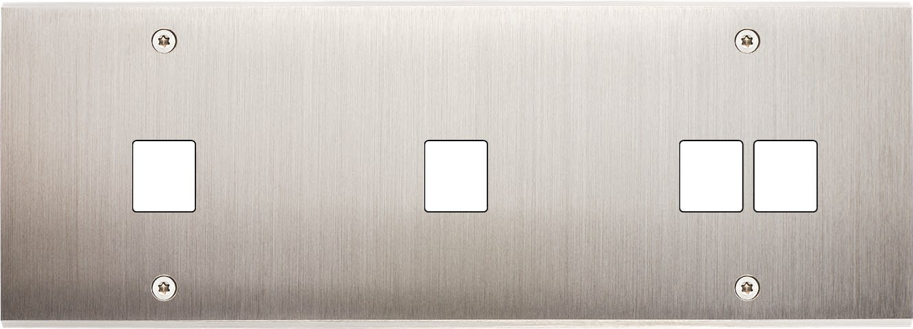 MODELEC - Façade Confidence Laiton Nickel Satine Triple Horizontale M1 M1 M2 à Vis