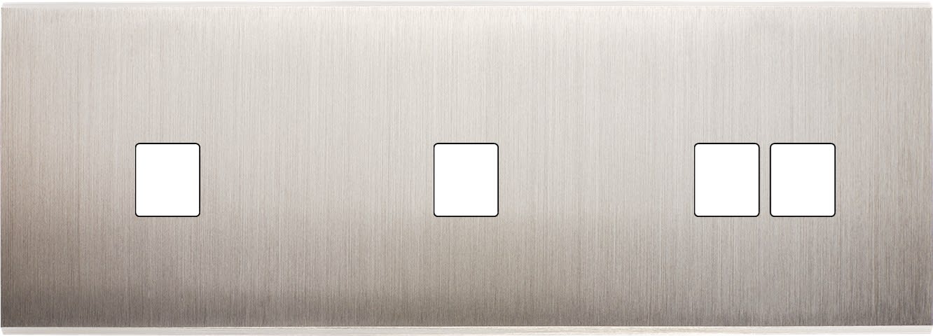 MODELEC - Façade Confidence Laiton Nickel Satine Triple Horizontale M1 M1 M2