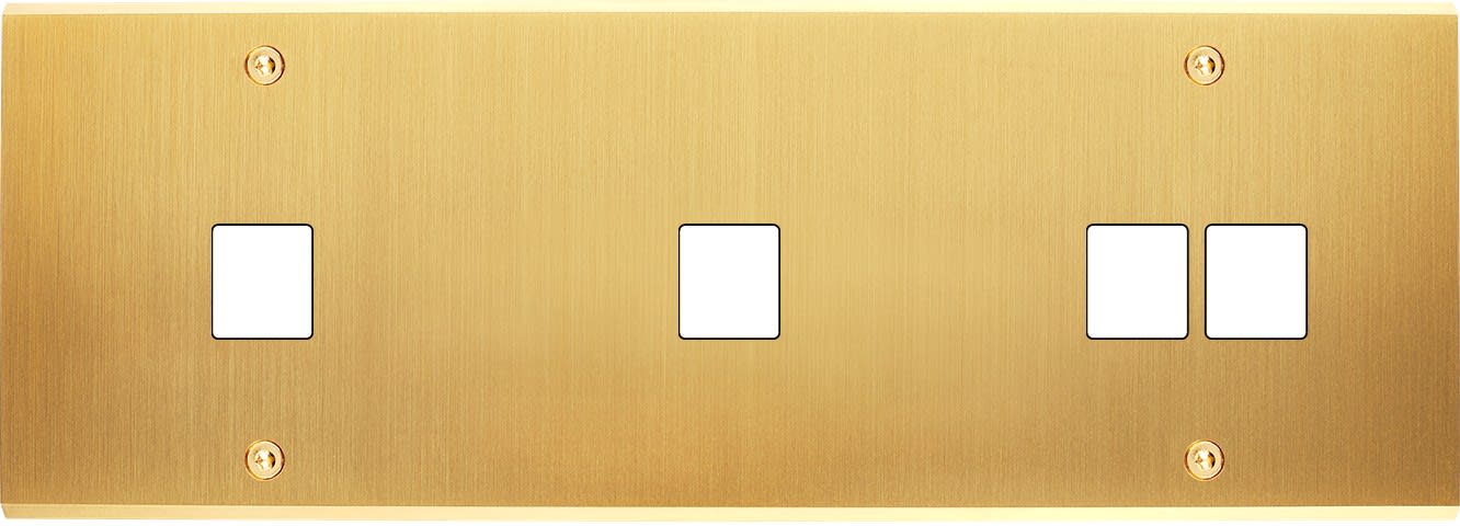 MODELEC - Façade Confidence Laiton Satine Triple Horizontale M1 M1 M2 à Vis