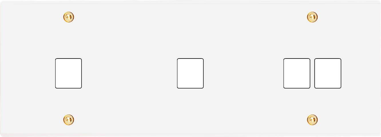 MODELEC - Façade Confidence Laiton Blanc Email Triple Horizontale M1 M1 M2 à Vis