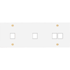 MODELEC - Façade Confidence Laiton Blanc Email Triple Horizontale M1 M1 M2 à Vis