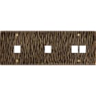 MODELEC - Façade Fascination Laiton Fauve Triple Horizontale M1 M1 M2 à Vis