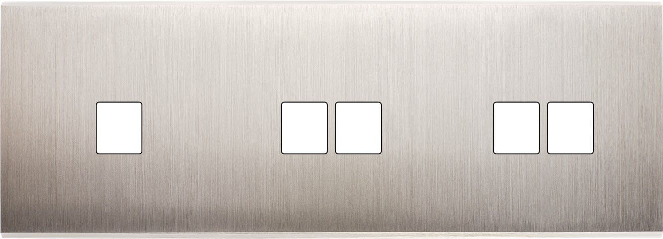 MODELEC - Façade Confidence Laiton Nickel Satine Triple Horizontale M1 M2 M2