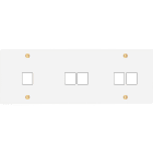 MODELEC - Façade Confidence Laiton Blanc Email Triple Horizontale M1 M2 M2 à Vis