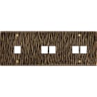 MODELEC - Façade Fascination Laiton Fauve Triple Horizontale M1 M2 M2 à Vis