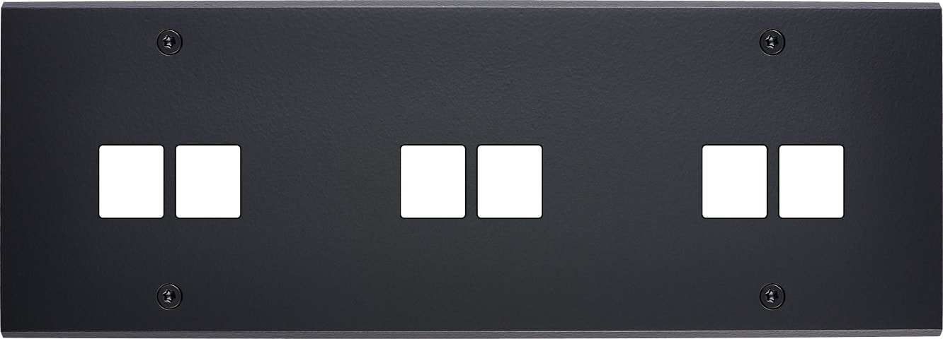 MODELEC - Façade Confidence Laiton Noir Mat Triple Horizontale M2 M2 M2 à Vis