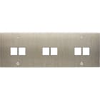 MODELEC - Façade Confidence Laiton Acier Brosse Triple Horizontale M2 M2 M2 à Vis