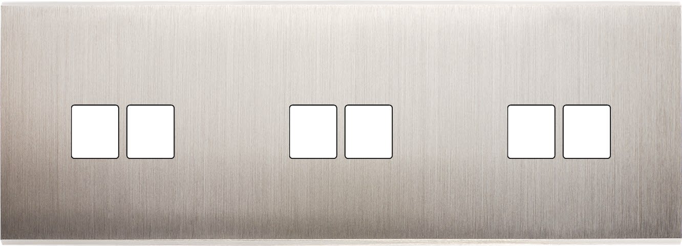 MODELEC - Façade Confidence Laiton Nickel Satine Triple Horizontale M2 M2 M2