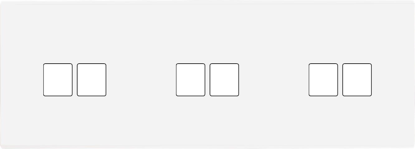 MODELEC - Façade Confidence Laiton Blanc Email Triple Horizontale M2 M2 M2