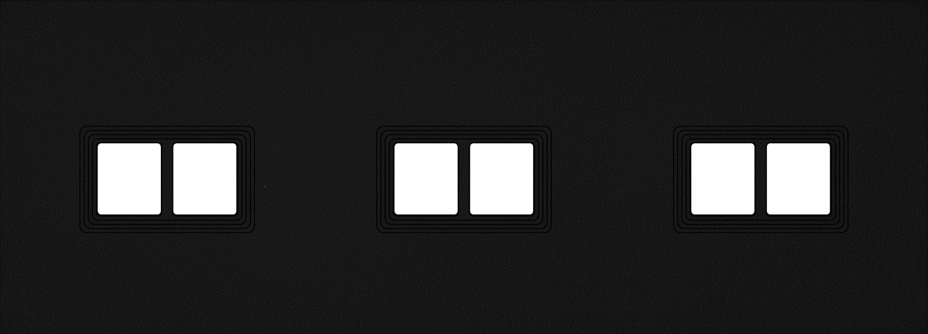 MODELEC - Façade Empreintes VOLUME Noir Triple Horizontale 3 Doubles Média, magnétique
