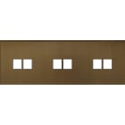 MODELEC - Façade Empreintes ANGLE Vieux Bronze Triple Horizontale 3 Doubles Média