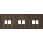 MODELEC - Façade Empreintes LIGNE Vieux Bronze Triple Horizontale 3 Doubles Média