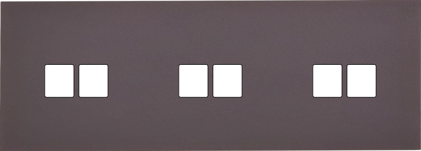 MODELEC - Façade Désir Anthracite Mat Triple Horizontale 2 Medias 2 Medias 2 Medias