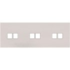 MODELEC - Façade Désir Gris Perle Mat Triple Horizontale 2 Medias 2 Medias 2 Medias