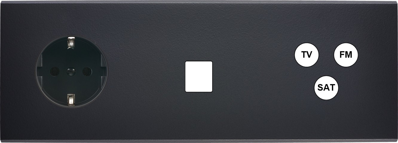 MODELEC - Façade Confidence Laiton Noir Mat Triple Horizontale PCK M1 C3