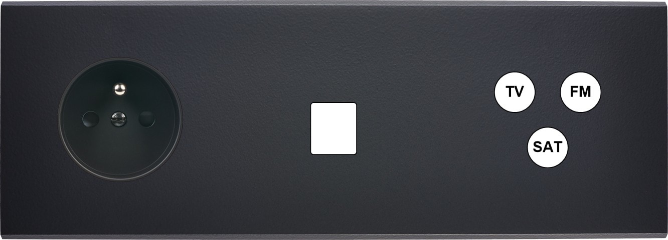 MODELEC - Façade Confidence Laiton Noir Triple Horizontale PC M1 C3