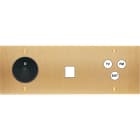 MODELEC - Façade Confidence Laiton Brosse Triple Horizontale PC M1 C3 à Vis