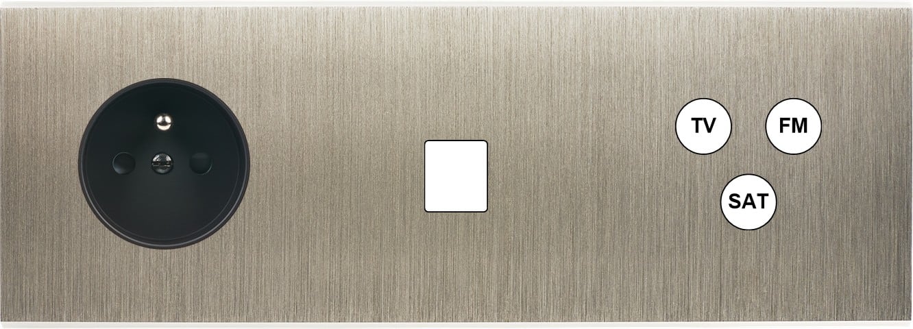MODELEC - Façade Confidence Laiton Acier Triple Horizontale PC M1 C3