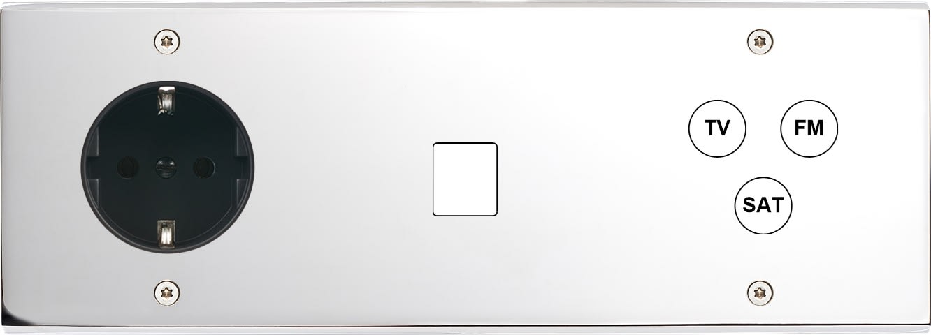 MODELEC - Façade Confidence Laiton Chrome Triple Horizontale Pckm1C3 V