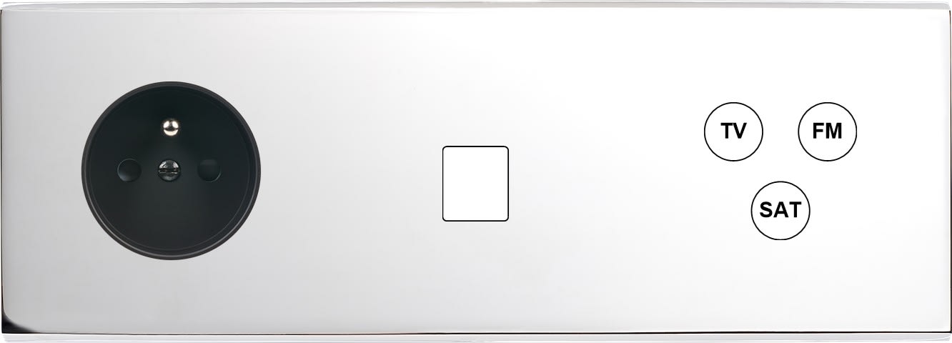 MODELEC - Façade Confidence Laiton Chrome Triple Horizontale PC M1 C3