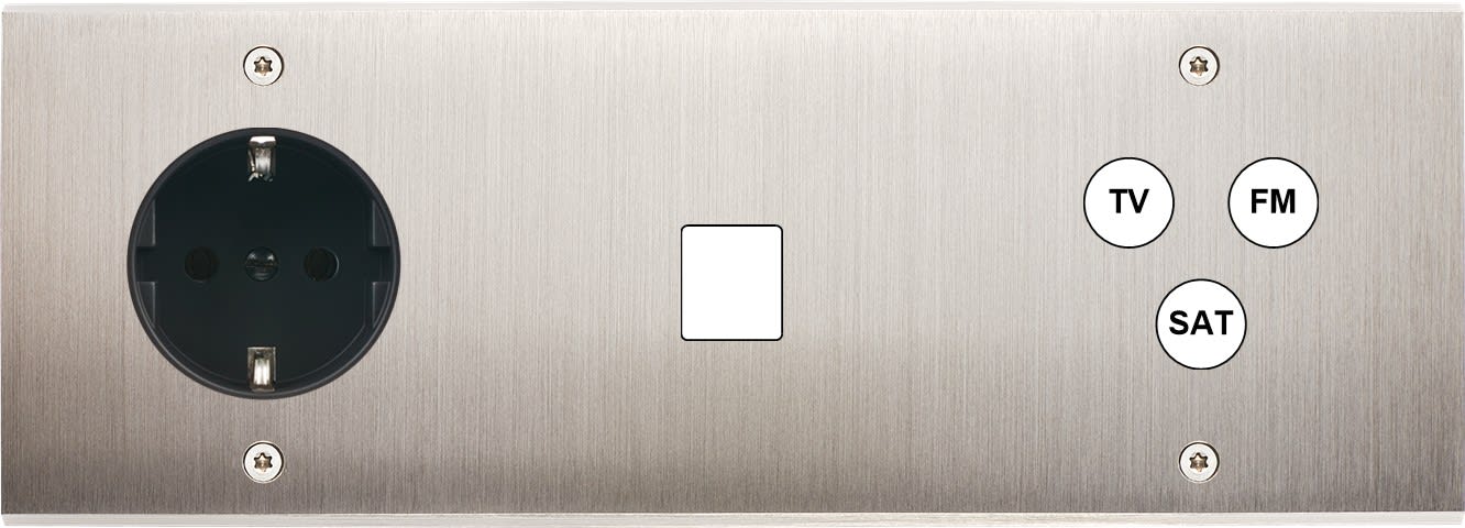 MODELEC - Façade Confidence Laiton Nickel Satine Triple Horizontalepckm1C3 V