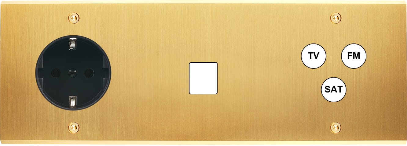 MODELEC - Façade Confidence Laiton Satine Triple Horizontale PCK M1 C3 V