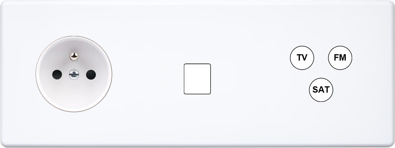 MODELEC - Façade Hitera Blanc Soft Triple Horizontale PC M1 C3