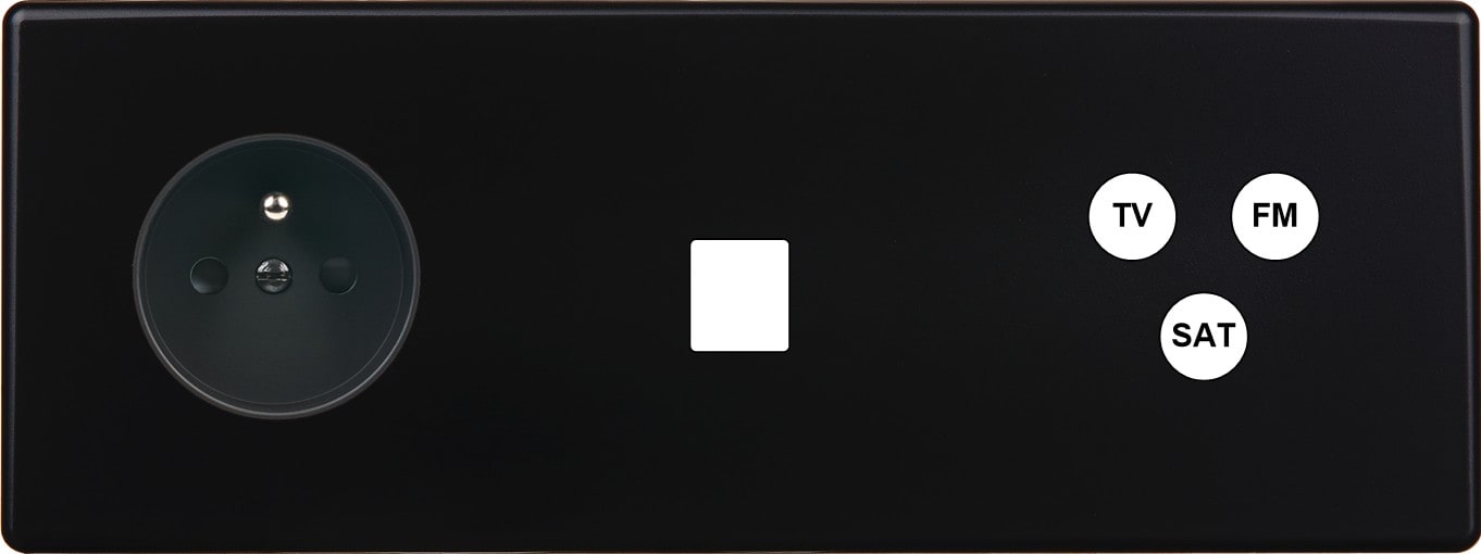 MODELEC - Façade Hitera Noir Soft Triple Horizontale PC M1 C3