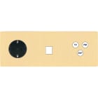 MODELEC - Façade "M" Laiton Brosse Tripl Horiz 1 Prise Schuko 1 Media 1 Tv-Fm-Sat magnétiq