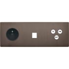 MODELEC - Façade "M" Laiton Canon Fusil Triple Horizontale R1 1 Media 1 Tv-Fm-Sat magnétiq