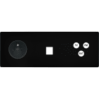 MODELEC - Façade "M" Noir Mat Triple Horizontale R1 1 Media 1 Tv-Fm-Sat magnétique