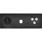 MODELEC - Façade "M" Acier Verni Triple Horizontale R1 1 Media 1 Tv-Fm-Sat magnétique