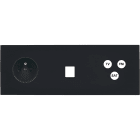 MODELEC - Façade Désir Noir Mat Triple Horizontale PC 1 Media Tv-Fm-Sat