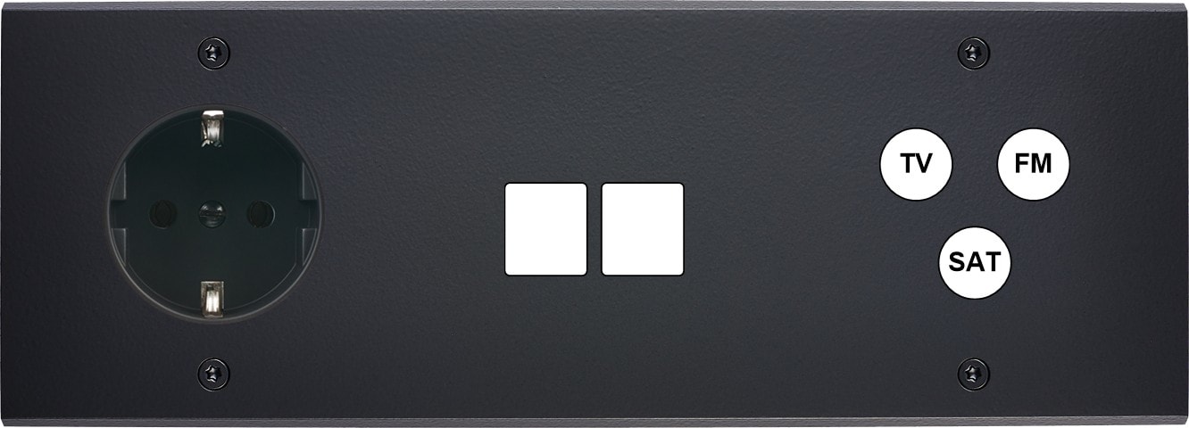 MODELEC - Façade Confidence Laiton Noir Mat Triple Horizontale PCK M2 C3 V