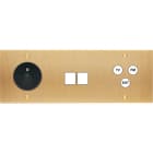 MODELEC - Façade Confidence Laiton Brosse Triple Horizontale PC M2 C3 à Vis