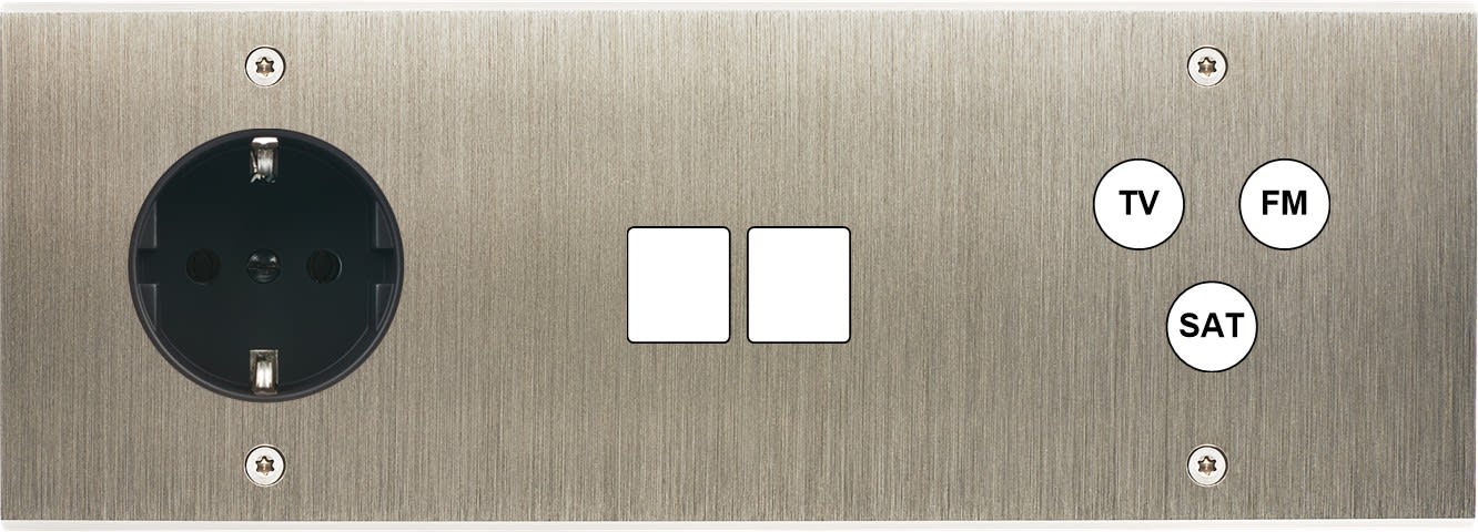 MODELEC - Façade Confidence Laiton Acier Triple Horizontale Pckm2C3 V