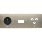 MODELEC - Façade Confidence Laiton Acier Brosse Triple Horizontale PC M2 C3 à Vis