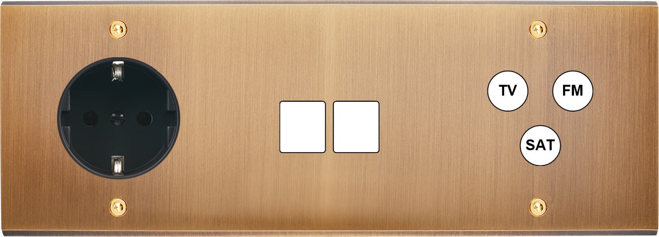 MODELEC - Façade Confidence Laiton Bronze Triple Horizontale Pckm2C3 V