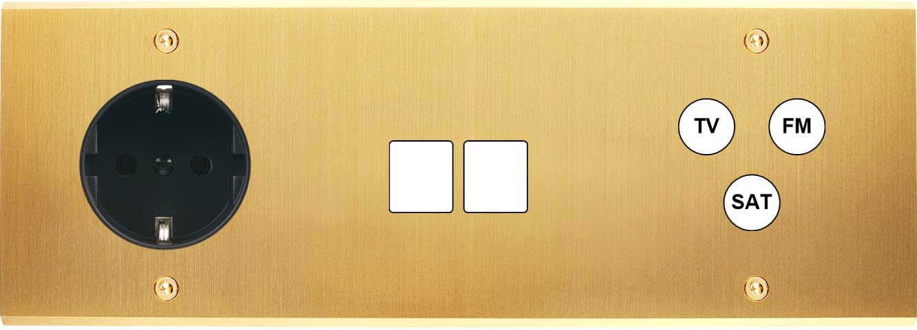 MODELEC - Façade Confidence Laiton Satine Triple Horizontale PCK M2 C3 V