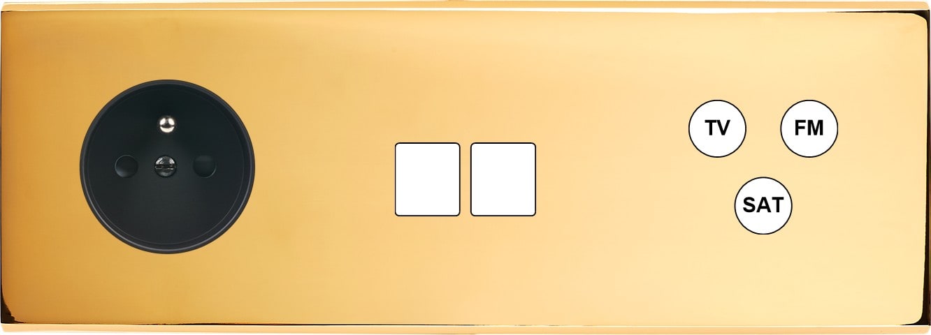 MODELEC - Façade Confidence Laiton Or Miroir Triple Horizontale PC M2 C3
