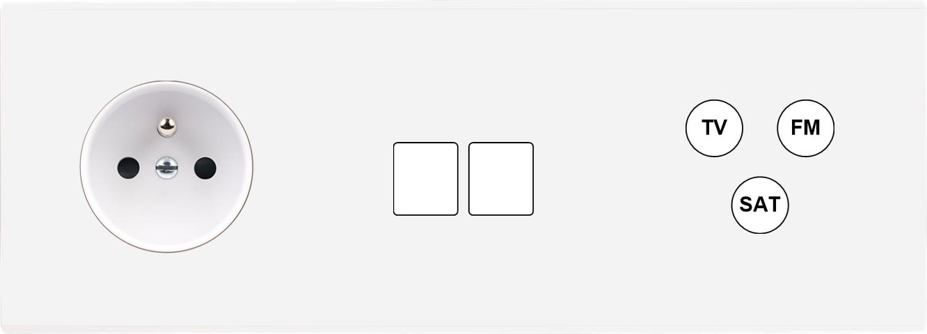 MODELEC - Façade Confidence Laiton Blanc Email Triple Horizontale PC M2 C3