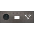 MODELEC - Façade Empreintes POINT Canon Fusil Triple Horizontale Prise de Courant M2 C3 M