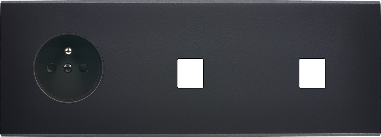 MODELEC - Façade Confidence Laiton Noir Triple Horizontale PC M1 M1