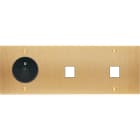 MODELEC - Façade Confidence Laiton Brosse Triple Horizontale PC M1 M1 à Vis