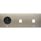 MODELEC - Façade Confidence Laiton Acier Brosse Triple Horizontale PC M1 M1 à Vis