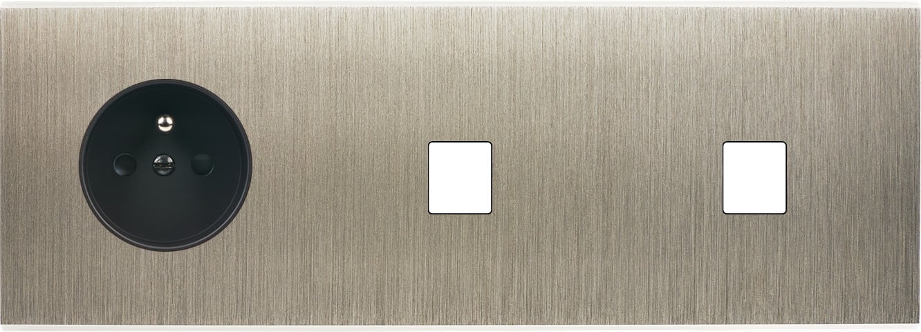 MODELEC - Façade Confidence Laiton Acier Triple Horizontale PC M1 M1