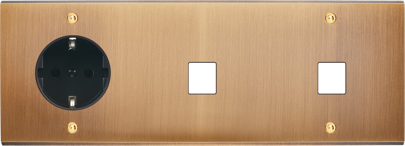 MODELEC - Façade Confidence Laiton Bronze Triple Horizontale Pckm1M1 V