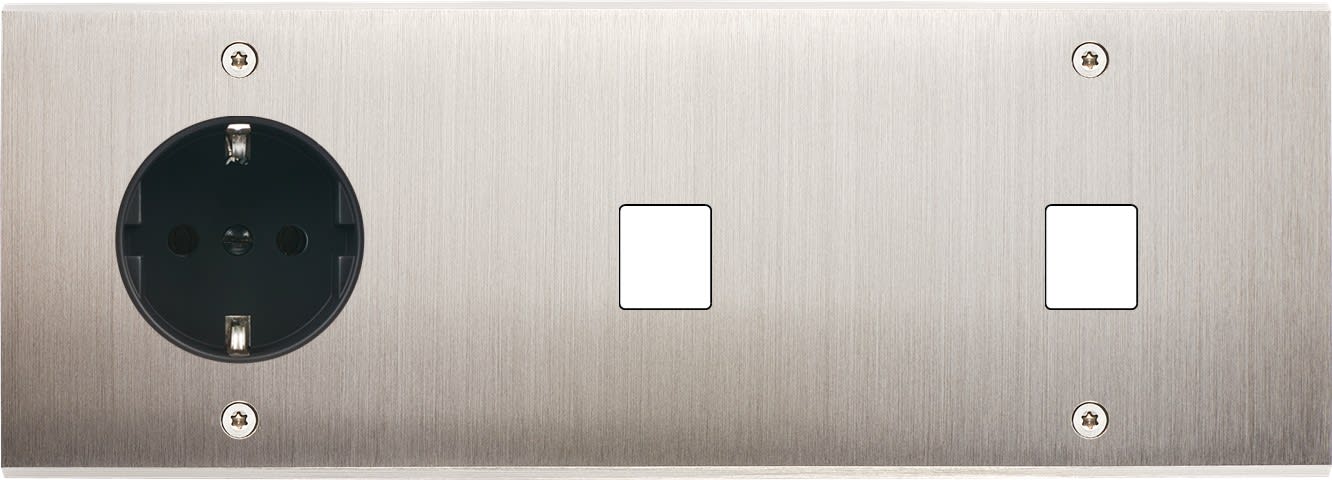 MODELEC - Façade Confidence Laiton Nickel Satine Triple Horizontalepckm1M1 V